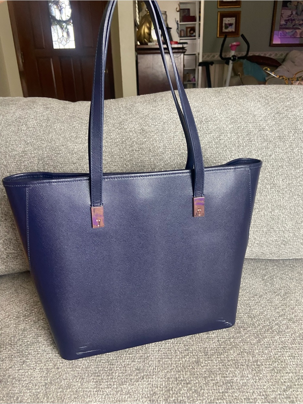 Ted Baker London Navy Floral & Butterfly Tote - Picture 8 of 12